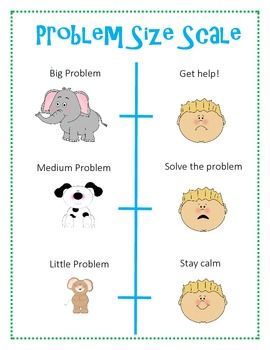 WHAT SIZE IS YOUR PROBLEM? - TeachersPayTeachers.com How Big Is My Problem, Kelso Choices, Social Thinking Activities, Size Of The Problem, Memory Strategies, Social Skills Lessons, School Counseling Lessons, School Social Worker, Counseling Lessons