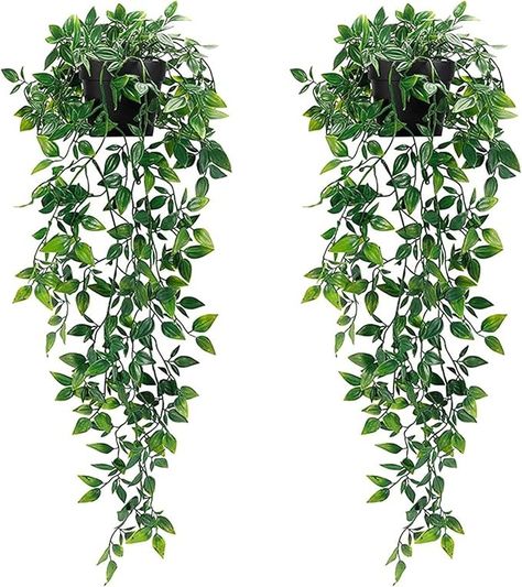 Artificial Hanging Plants, 2 Pack artificial plants indoors in pots, Small Artificial Plants in Pots, Indoor House Plants Hanging, Greenery Faux Ivy Decor, Fake Potted Plants for Indoor Outdoor Decor : Amazon.co.uk: Home & Kitchen House Plants Hanging, Fake Potted Plants, Fake Hanging Plants, Artificial Hanging Plants, Artificial Potted Plants, Hanging Vines, Trailing Plants, Wall Garden, Hanging Pots