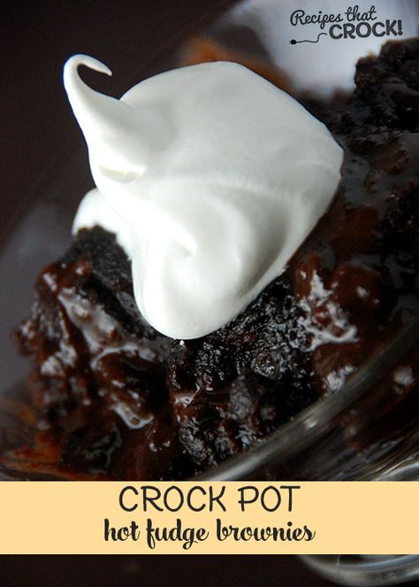 This week's Whatcha Crockin' crock pot recipes include Crock Pot Coffee Cake, Crock Pot Cheesy Buttermilk Mashed Cauliflower, Coca Cola Pot Roast, Crock Pot Hot Fudge Brownies, Crock Pot Sausage Tortellini Soup, Crock Pot Honey BBQ Buffalo Chicken Wings and much more! Crock Pot Fudge, Hot Fudge Brownies, Crock Pot Brownies, Fudge Brownie Recipe, Crockpot Dessert Recipes, Chocolate Candy Recipes, Best Chocolate Desserts, Easy Chocolate Desserts, Crock Pot Desserts