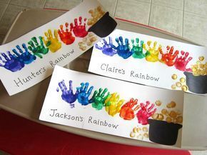 Here are bunch of fun st patricks day handprint, footprint, and fingerprint crafts for kids to make! Find leprechauns, gold, rainbows, and shamrocks! Basketball Crafts, Sant Patrick, Fingerprint Crafts, March Crafts, Crafts For Preschoolers, St Patricks Crafts, St Patricks Day Crafts For Kids, St Patrick Day Activities, St Patrick's Day Crafts