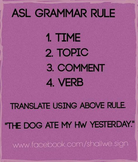 This is awesome,so helpful! Asl Grammar, Learn Any Language, Asl Lessons, Asl Interpreter, Sign Language Lessons, Sign Language Phrases, Deaf Education, Sign Language Interpreter, Sign Language Words