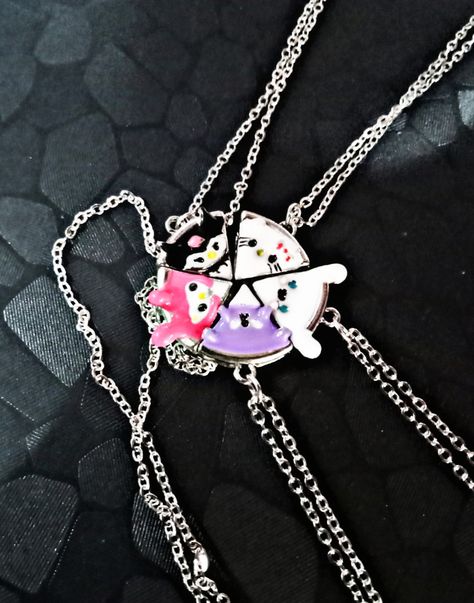 Hello Kit, Friendship Necklaces, I Love You All, Funky Jewelry, Black Pink, Coral, Hello Kitty, Pink