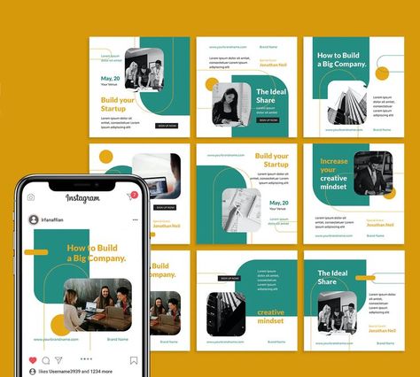 Business Instagram Post Design AI, EPS, PSD - 9 Different layouts Information Instagram Post, Fun Fact Instagram Post Design, Instagram Information Post Design, Multiple Post Instagram Design, Informative Instagram Post, Business Instagram Post, Instagram Post Design, Carousel Post, Instagram Branding Design