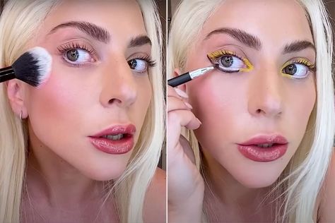 Lady Gaga Makeup Tutorial, Lady Gaga Face, Black Makeup Brushes, Gaga Makeup, Lady Gaga Makeup, Makeup Brush Uses, Performance Makeup, Eye Pigments, Perfect Face