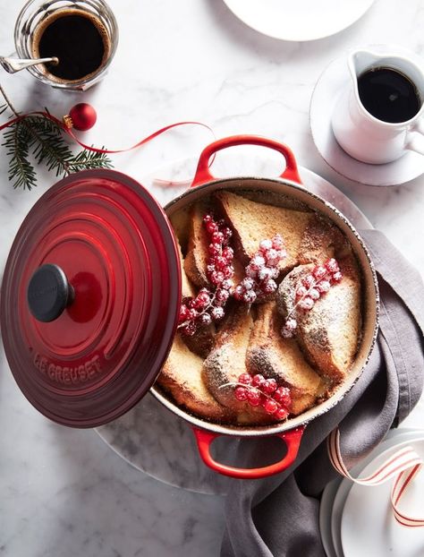 Baked Eggnog French Toast | Williams Sonoma William Sonoma Recipes, Holiday Eggnog, Eggnog French Toast, French Toast Bake Recipe, Make French Toast, Christmas Morning Breakfast, William Sonoma, Holiday Breakfast, Christmas Brunch