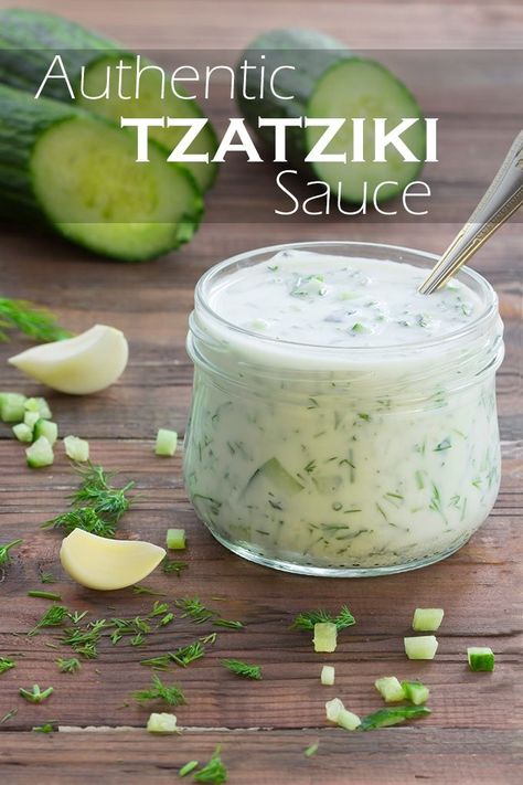 Best Tzatziki Sauce Recipe, Easy Tzatziki, Tzatziki Dip, Cucumber Sauce, Falafel Sandwich, Tzatziki Sauce Recipe, Greek Yogurt Dips, Tzatziki Recipes, Cucumber Yogurt