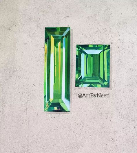 Set of two Emerald painting.💎💎 Acrylic on Canvas 🍀 Dm to order💌 #artistoninstagram #work #gempainting #jewellerydesign #jewellerydesigning #royal #traditional #ornaments #dreams #polki #meenakari #gold #russiandemantoid #emerald #gemstoneinspired #Artauction #auction #jadaujewellery #jaipurgems #trending #explore #blockbuster #sale #emeralds #smallbusiness #work #trending #Canvasartforsale #jadaujewellery #panna Realistic Canvas Painting, Emerald Painting, Gemstone Painting, Canvas Art For Sale, Traditional Ornaments, Emerald Stone, Art Auction, Stone Painting, Painting Acrylic