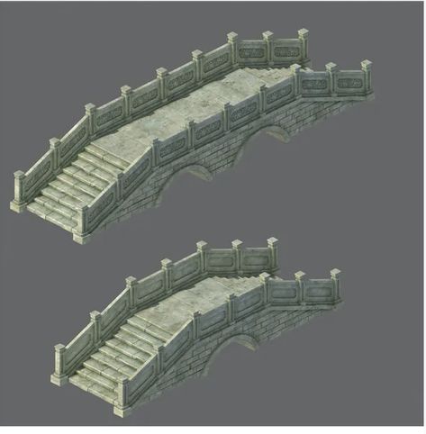 Ancient architecture - stone bridge by jxs1990 | 3DOcean - Google Chrome Minecraft Stone Bridge, Ancient Bridge, Mountain Kingdom, Theme Park Planning, Vintage Mansion, Architecture Ancient, Bridge Architecture, Planet Coaster, Minecraft Plans