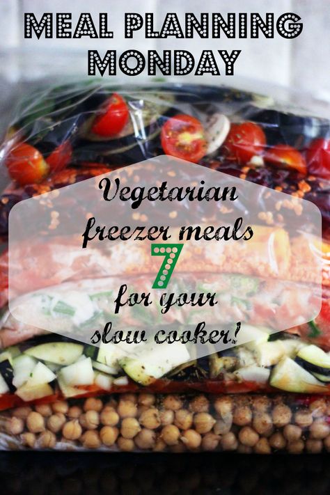 Vegetarian Slow Cooker Meals, Vegan Freezer Meals, Freezing Recipes, Vegetarian Slow Cooker, Vegetarian Freezer Meals, Vegetarian Slow Cooker Recipes, Smoothies Vegan, Vegan Crockpot, Slow Cooker Freezer Meals