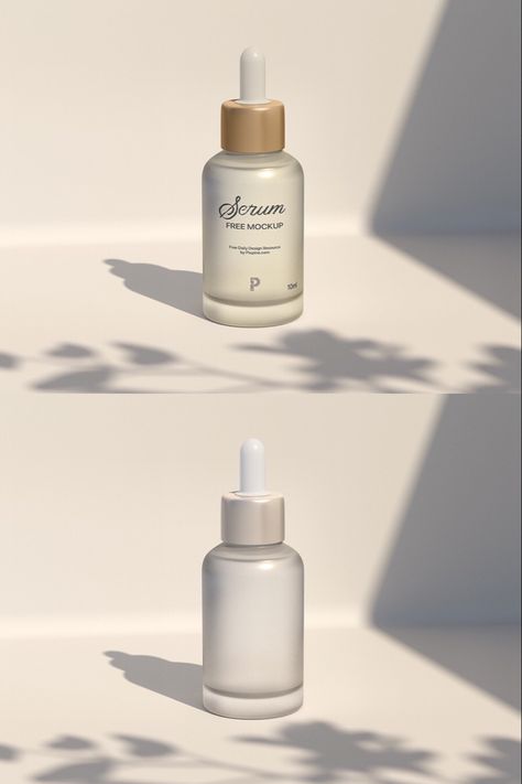 Serum Bottle Packaging, Skincare Product Packaging Design, Serum Bottle Design, Serum Packaging Design, Serum Design, Bottle Mockup Free, Serum Packaging, Brand Mockup, Serum Bottle