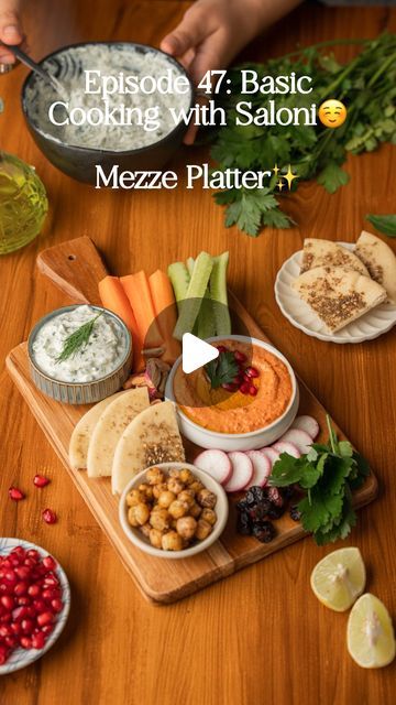 Saloni Kukreja, Tzatziki Dip, Mezze Platter, Cooking Basics, Dip Recipe, Bell Pepper, Mint Leaves, Mediterranean Diet, Dip Recipes