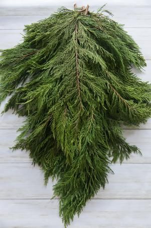 Holiday Swags Diy Front Doors, Cedar Swag Diy, Real Pine Christmas Decor, Diy Foraged Christmas Decorations, Greenery Swags For Christmas, Diy Evergreen Swag, Evergreen Swags For Christmas Diy, Pine Swags Christmas Diy, How To Make A Swag