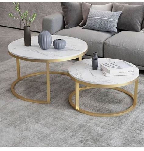 Center table available DM for order #namaslay #namaslaycustomstore #namaslaydecor White Marble Living Room, Reka Bentuk Ruang Tamu, Marble Living Room, Marble Accent Table, Round Coffee Table Modern, Gold Living Room, Gold Coffee Table, Table Decor Living Room, Living Room Accent Tables