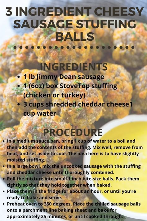 Sausage Stuffing Balls Recipe Easy, Stuffing And Sausage Balls, Cheesy Sausage Stuffing Balls, Stovetop Stuffing Sausage Balls, Sausage Stuffing Balls Recipe, Sausage Balls Stuffing, Stuffing Balls With Sausage, Sausage And Stuffing Balls, Stuffing Sausage Balls Recipe