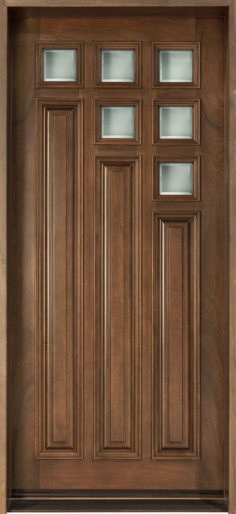 DB-975_CST_Cherry-Walnut | Modern Wood Entry Doors from Doors for Builders, Inc. | Solid Wood Exterior Doors | Front Doors and Interior Doors | Custom and In-Stock Mahogany Wood Doors, Chicago, IL Pintu Ganda, Exterior House Doors, Solid Wood Entry Doors, Solid Wood Front Door, Modern Wooden Doors, Single Door Design, Custom Front Doors, Front Door Design Wood, Wooden Front Door Design