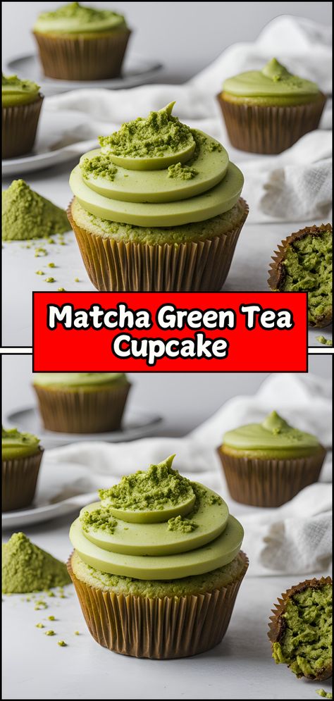 Savor the unique flavors of these Matcha Green Tea Cupcakes! 🍵🧁 Moist and fluffy cupcakes infused with high-quality matcha create a delightful treat for green tea lovers. Topped with creamy matcha frosting, each bite offers a perfect balance of sweetness and earthy flavor. Ideal for tea parties, special occasions, or a unique dessert at home, these cupcakes are sure to impress! #MatchaGreenTeaCupcake #Dessert #Baking #TeaLovers #SweetIndulgence Matcha Fudge Recipe, Tea Infused Desserts, Matcha Frosting, Tea Cupcake, Green Tea Cupcakes, Matcha Desserts, Creamy Matcha, Tea Cupcakes, Fluffy Cupcakes