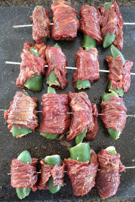 Mexican Steak Recipes, Mexican Steak, Steak Wraps, Recipes Steak, Recipe Mexican, Jalapeno Recipes, Grilled Steak Recipes, Kabob Recipes, Skewer Recipes