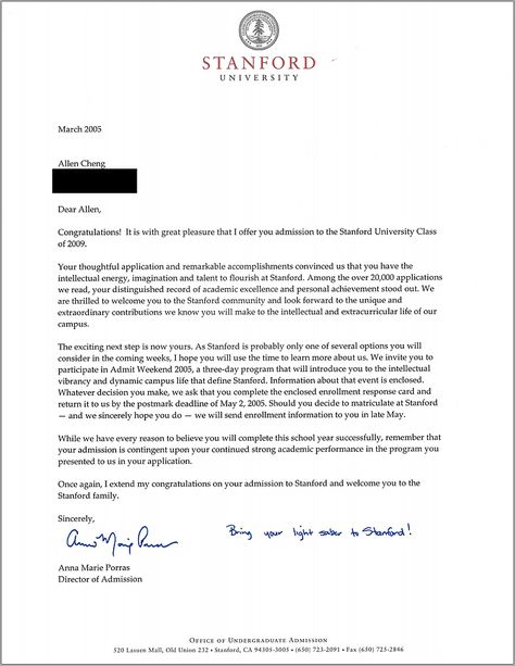 Stanford Acceptance Letter: Real And Official regarding College Acceptance Letter Template Stanford Acceptance, University Acceptance Letter, University Acceptance, College Acceptance Letter, University Inspiration, College Vision Board, Letter Template Word, College Acceptance, College Motivation