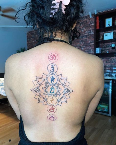 Small Spiritual Tattoos, Spine Tats, Trishul Tattoo, Flower Spine Tattoos, Spine Tattoo Ideas, Chakra Tattoo, Hand Tattoos For Girls, Small Pretty Tattoos, Petite Tattoos