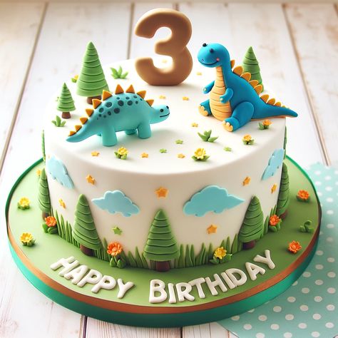 3rd Birthday Cake Ideas Make Your Child’s Special Day Unforgettable (7) Birthday Cake Dinosaur Theme, Cake Designs Dinosaur, Dinosaur Cake For 2nd Birthday, 4th Birthday Dinosaur Theme, 3rex Birthday Cake, Triceratops Cake Dinosaur Birthday, Dinosaur Cake 3rd Birthday, Birthday Cake For 3 Yrs Old Boy, Dinosaur Cake Cute