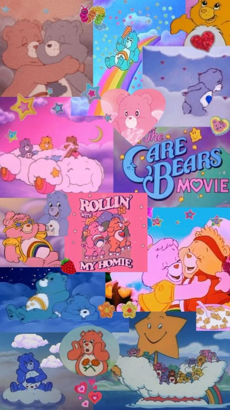 Homies Aesthetics Wallpaper, Aesthetic Care Bears, Homies Aesthetics, Cute Bear Wallpaper, Care Bears Movie, Care Bears Vintage, The Care Bears, Aesthetics Wallpaper, Bear Wallpaper