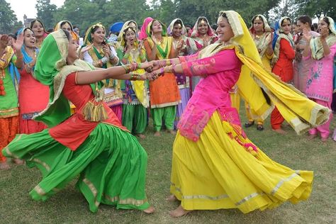 Baisakhi celebrations in punjab #indianfestival #gidda Baisakhi Festival, Punjab Culture, Teej Festival, Punjabi Dresses, Dance Of India, Welcome New Year, Punjabi Culture, Festivals Of India, Jitterbug