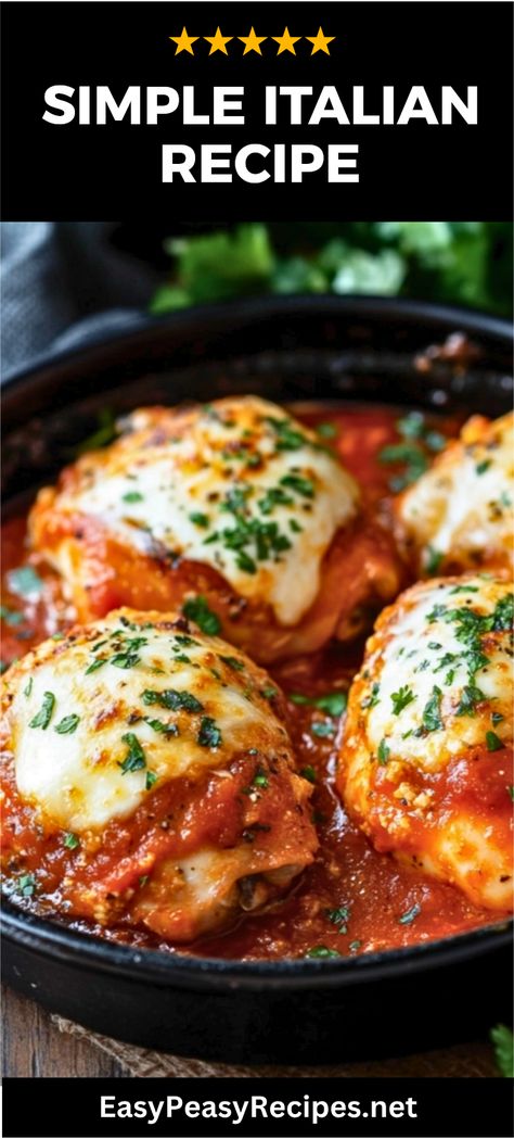 Get ready for a delicious dinner with these Easy Italian Baked Chicken Thighs! This quick recipe combines juicy chicken thighs, rich Italian flavors, and a few simple ingredients for a mouthwatering meal. Perfect for busy weeknights or weekend get-togethers, just marinate, bake, and serve! Pair with your favorite veggies or a side of pasta for a complete dish. Whether you're cookin' for your family or hosting friends, this recipe will satisfy everyone. Easy, flavorful, and absolutely scrumptious - just what you need! Chicken Thighs Pasta Recipes, Chicken Thigh Tomato Recipe, Italian Chicken Thigh Recipes, Chicken Thighs And Pasta, Chicken Thigh Pasta Recipes, Easy Chicken Thigh Recipes Quick, Chicken Thighs Italian, Chicken Thigh Pasta, Chicken Italian Recipes