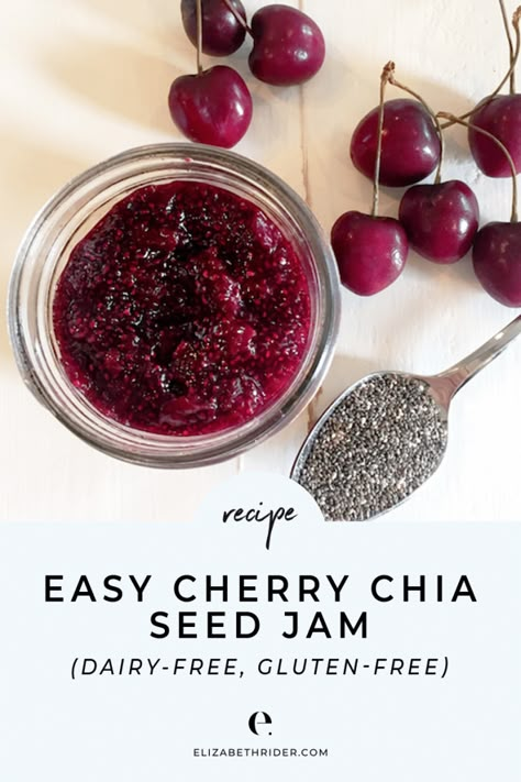 Healthy Recipes Breakfast, Chia Seed Jam Recipe, Clean Lunch, Chia Seed Jam, Dinner Vegetarian, Chia Recipe, Chia Seed Recipes, Chia Jam, Dairy Free Gluten Free