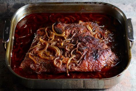 Gochujang Brisket Brisket Asian Recipes, Chinese Brisket Recipes, Korean Brisket Recipes, Korean Beef Brisket, Asian Brisket Recipes, Jewish Brisket Recipes, Smoker Recipes Brisket, Jewish Brisket, Bbq Brisket Recipes