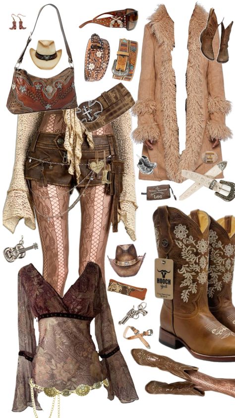 Cowgirl Outfits Y2k, Western Core Outfits, Aztec Outfit Women, Westerncore Outfit, Castle Core Outfits, Peruvian Outfits, Girly Cowgirl Outfits, Earthy Cowgirl, Boho Cowgirl Outfit