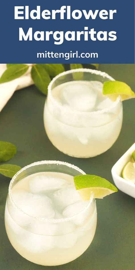 Elderflower Margarita, Drinks Made With Tequila, Snack Pairings, Homemade Margaritas, Lime Drinks, Margarita Ingredients, Margarita On The Rocks, Easy Cocktail, Homemade Cocktails