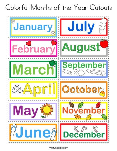 Months Of The Year, Calendar Stickers, Baby Things, Kids Prints, Mini Books, Months In A Year, Coloring Page, The Year, Coloring Pages