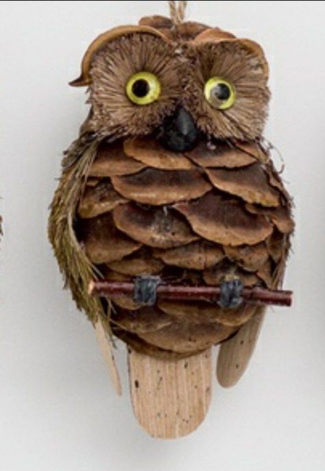 Pinecone Owls Diy, Pine Cone Animals Diy, Pine Cone Birds, Pinecone Owls Craft, Natural Ornaments Diy, Pine Cone Turkey, Owl Pinecone Craft, Owl Crafts For Adults, Pine Cone Animals