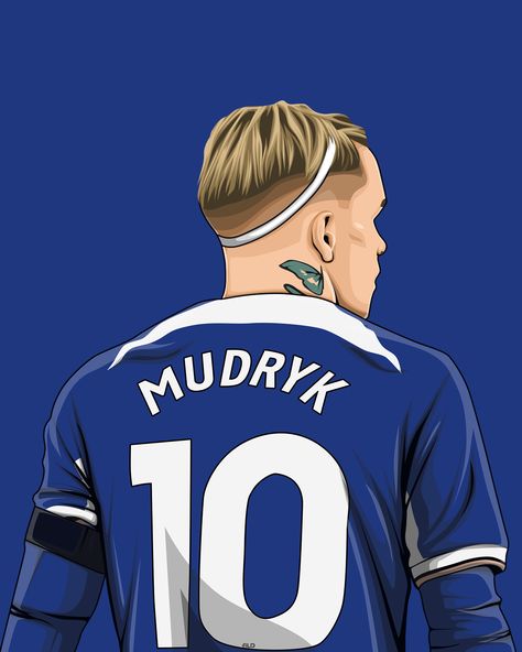 Mudryk Chelsea, Football Drawings, Chelsea Football Club Wallpapers, Mykhailo Mudryk, Football Artwork, Football Drawing, Chelsea Players, Football Wallpapers, Soccer Stuff