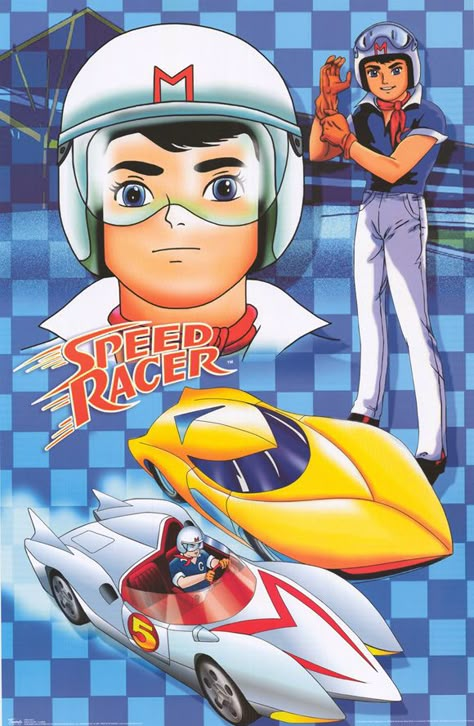 Speed Racer. Love this artwork and how they merge a couple different images. Speed Racer Wallpaper Iphone, Speed Racer Wallpaper, Speed Racer And Trixie, Speed Racer Movie, Speed Racer Cartoon, Saturday Cartoon, School Cartoon, Speed Racer, Old School Cartoons