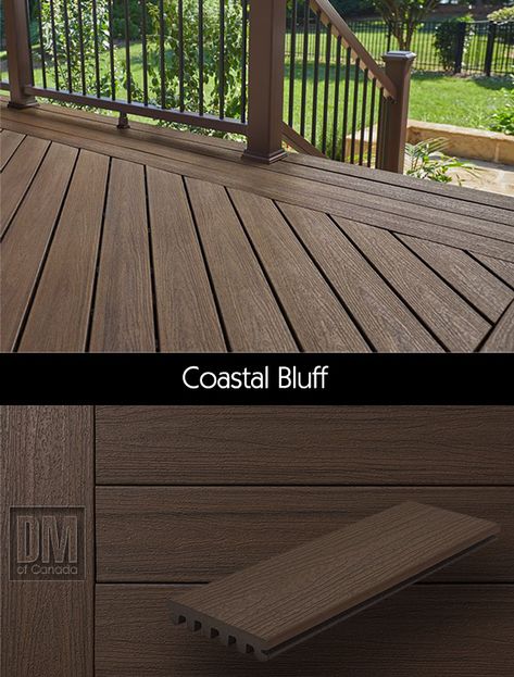 Trex Deck Coastal Bluff, Trex Coastal Bluff Vs Toasted Sand, Treks Deck, Coastal Bluff Trex Decking, Trex Front Porch Ideas, Trex Front Porch, Trex Deck Ideas, Trex Patio, Trex Deck Colors