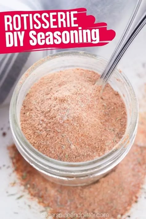 Rotisserie Chicken Spices, Rotisserie Chicken Dry Rub Recipes, Rotisserie Seasoning Recipe, Rotisserie Chicken Seasoning Recipe, Dry Rub For Rotisserie Chicken, Rotisserie Chicken Spice Rub, Rotisserie Seasoning, Rotisserie Spice Blend, Costco Rotisserie Chicken Seasoning