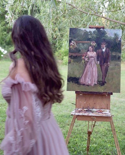 Live Wedding Painter in Toronto | Shauna Gray Fine Art Painted Wedding Photo, Wedding Painter Live, Wedding Live Painter, Wedding Painting Ideas, Live Painting Wedding, Live Wedding Painter, Live Wedding Painting, Wedding Painter, Artist Wedding