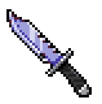 I call it Chara's Knife Knife Art Drawing, Perler Bead Knife Patterns, Knife Icon, Knife Perler Bead Patterns, Knife Pixel Art, Scream Knife Perler Beads, Dnd Pixel Art, Scythe Pixel Art, Pixel Art 32x32 Grid Meme