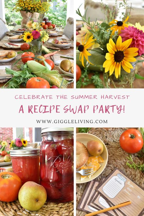 Recipe Party Ideas, Recipe Swap Ideas, Recipe Swap Party Ideas, Ladies Gathering Ideas, Gathering Ideas Parties Friends, Friend Gathering Ideas, Friends Gathering Ideas, Hostess Ideas, Ideas With Friends