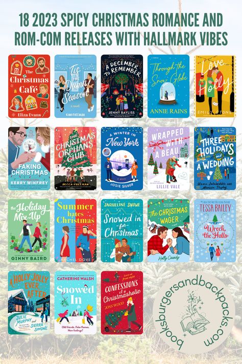 18 2023 spicy Christmas romance and rom-com releases with Hallmark vibes — Books, Burgers and Backpacks Christmas Spicy Books, Thanksgiving Romance Books, Fall Rom Com Books, Spicy Rom Com Books, Spicy Holiday Books, Christmas Rom Com Books, Spicy Christmas Romance Books, Spicy Christmas Books, Hallmark Christmas Aesthetic