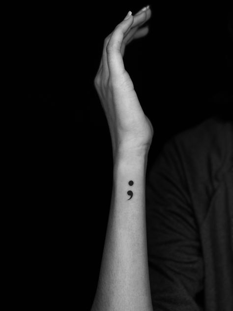 Semi-colon Wallpaper, Semi Colons Tattoos, Semi Colon Tattoo Wrist, Semicolons Wallpaper, Small Foot Tattoo, Foot Tattoo Ideas, Semi Colon Tattoo, Tiny Foot Tattoos, Colon Tattoo