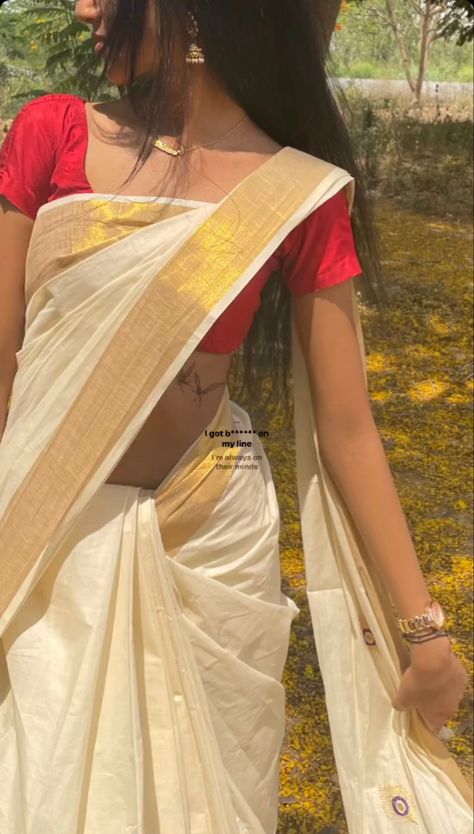 South Indian Sarees Aesthetic, Tamil Saree Aesthetic, Onam Aesthetic Outfits, Poses In South Indian Saree, South Indian Poses In Saree, South Indian Saree Poses, Onam Saree Aesthetic, South Indian Aesthetic Outfit, Onam Aesthetic Pics