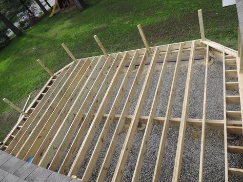 Learn about how to install composite decking.  Topics include expansion and contraction issues and hidden fastener systems. Sistering Joists, Building A Deck Frame, Deck Building Plans, Laying Decking, Deck Framing, Deck Pictures, Composite Decking Boards, Framing Construction, Deck Installation