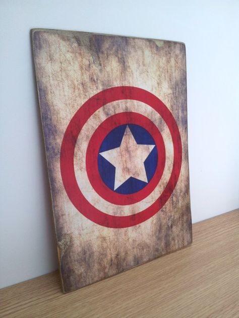 CAPTAIN AMERICA - Distressed Wooden Sign - Marvel Comics - Wooden Board - Gift For Boys - Superhero Art Print - Wall / Home Decor - A4 size. on Etsy, $24.24 Avengers Nursery, Captin America, Natalie Merchant, Marvel Room, Best Avenger, Superhero Room, Living Room Prints, Typographic Poster, Ms Marvel