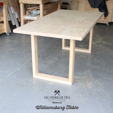 Image of Williamsburg Dining Table / Plywood                                                                                                                                                                                 More: Table Diy Ideas, Dining Table Diy, Plywood Diy, Diy Dining Room Table, Plywood Table, Diy Kitchen Table, Diy Dining Room, Diy Dining Table, Diy Dining