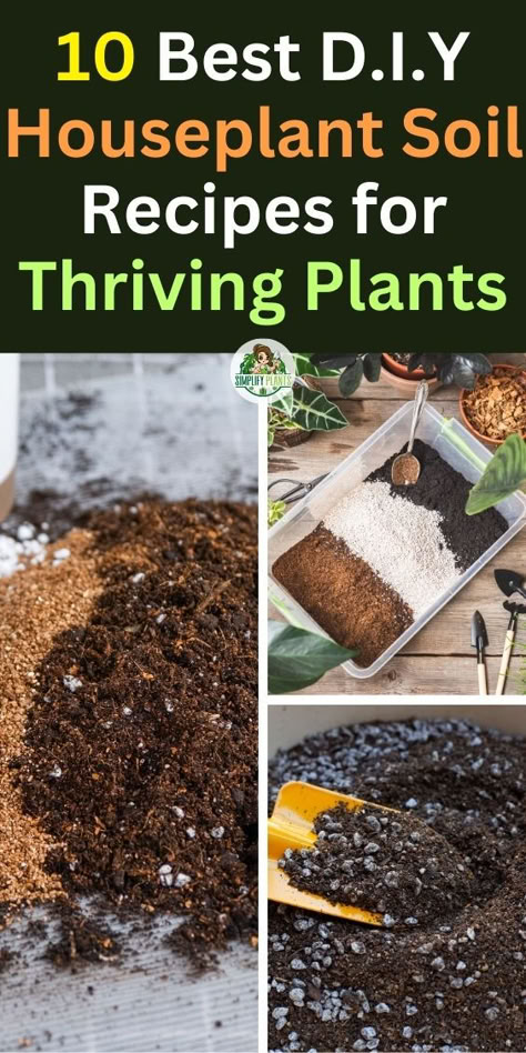 "Discover the 10 Best D.I.Y Houseplant Soil Recipes for thriving plants!  Learn how to mix soil for indoor plants with our easy-to-follow guides.  Explore soilless potting mix options and find out how to make the  perfect plant soil indoor. From homemade potting soil recipes to  chunky potting soil variations, we’ve got you covered with the ultimate  potting soil mix recipe for indoor plants. Elevate your indoor  gardening with the ideal indoor soil mixture for healthy, vibrant  houseplants!" How To Make Nutrient Rich Soil, How To Grow A Succulent From A Leaf, Homemade Soil Mixture, Indoor Soil Mixture, Indoor Plant Potting Soil Diy, Best Potting Mix For Indoor Plants, Tropical Plant Soil Mixture, House Plant Soil Recipe, Houseplant Soil Recipe