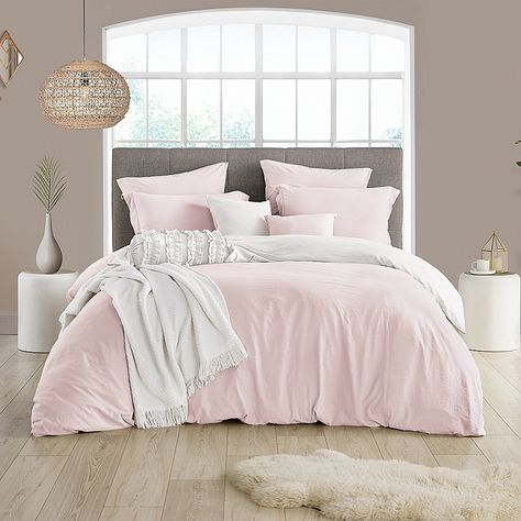 California King Duvet Cover, Twin Xl Duvet Covers, Pink Duvet, King Duvet Cover Sets, White Comforter, Reversible Duvet Covers, Duvet Cover Pattern, Home Modern, King Duvet