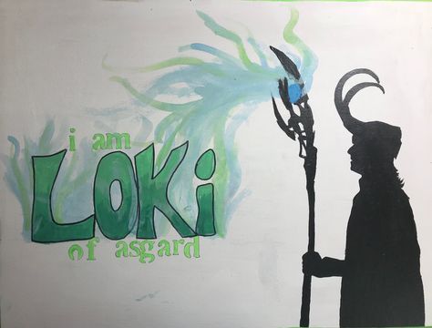 Marvel Paintings, Art Journal Resources, Tom Hiddleston Loki, Beginner Painting, Colorful Drawings, Marvel Art, Loki, Cool Drawings, Moose Art