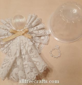 Angel Ornaments To Make Free Pattern, Christmas Lace Decorations, Lace Ornaments Diy, Ribbon Angels How To Make, Ribbon Angel Ornaments How To Make, Lace Angels How To Make, Lace Crafts Ideas, Angel Diy Crafts, Angels Made From Wedding Dresses